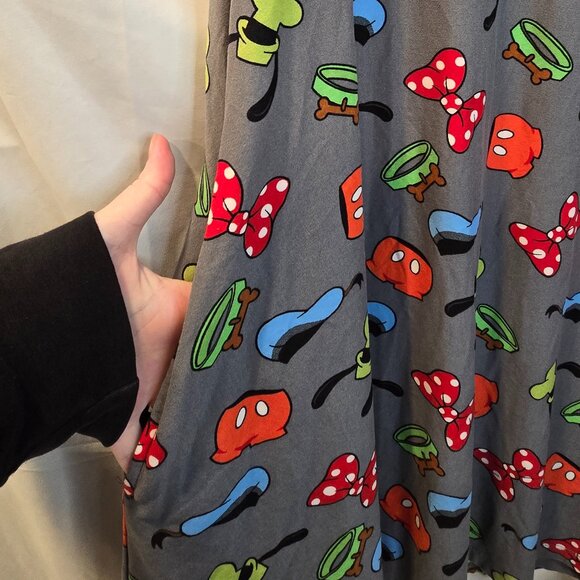 Ambrie Dress Disney Soft Size XL Pockets Gray - Picture 2 of 8